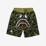 A Bathing Ape Camouflage Shark Sweatshorts Green