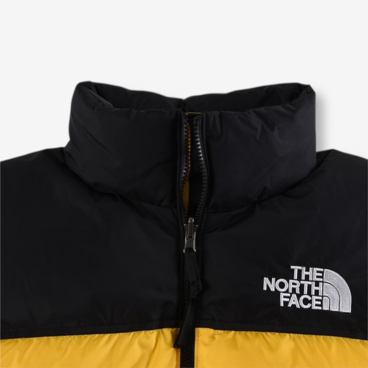 The North Face 1996 Retro Nuptse Jacket – Yellow with black upper panel