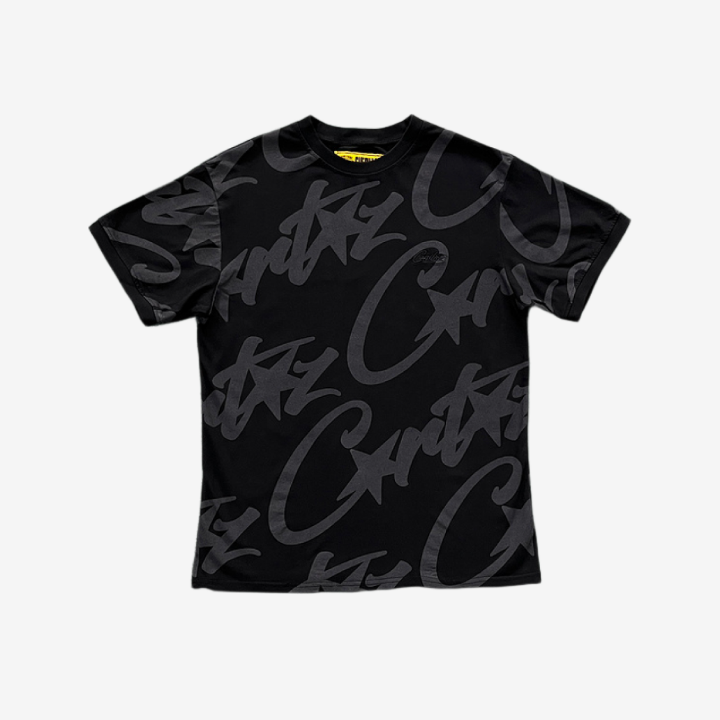 T-Shirt Corteiz Alcatraz Full Print Black