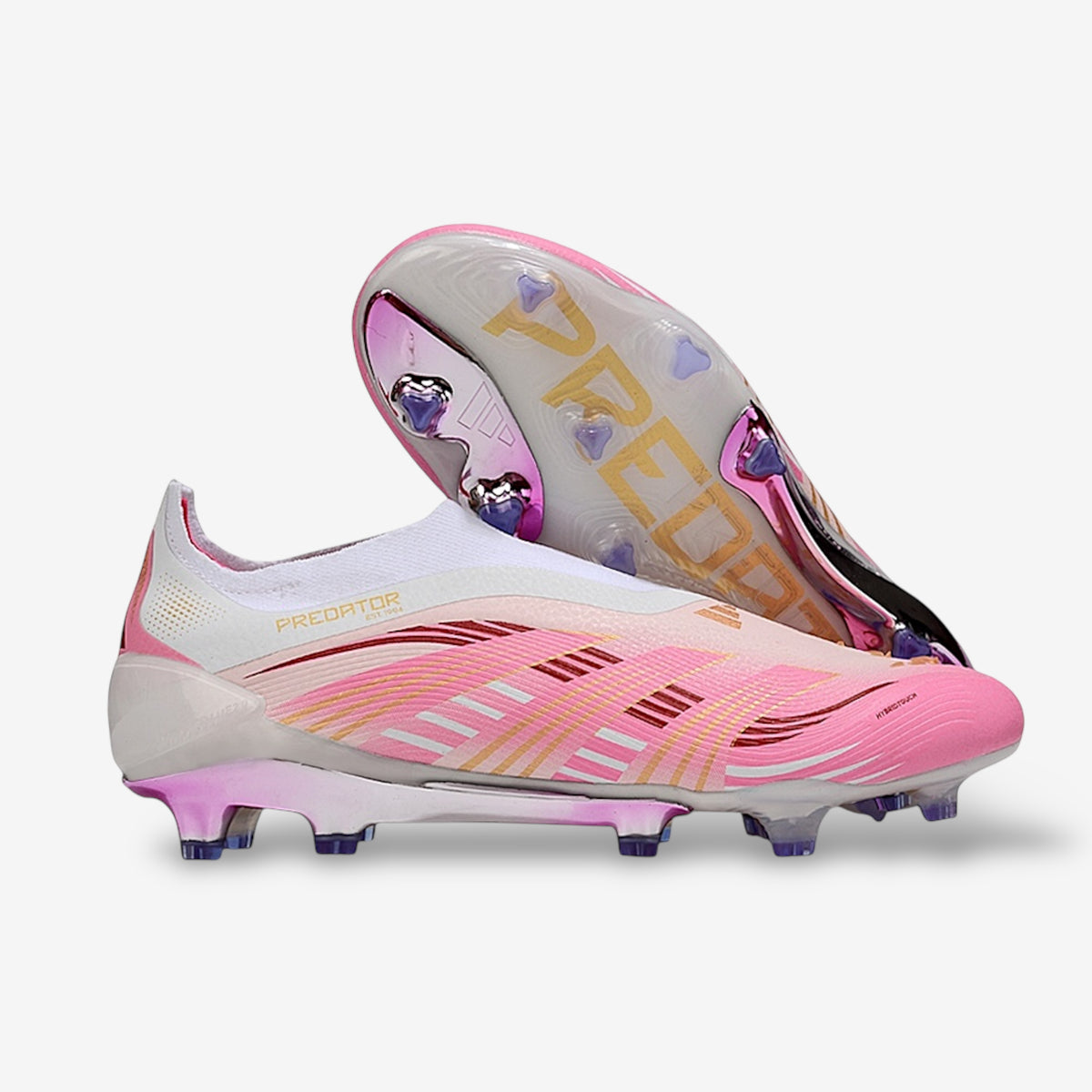 Adidas Predator Elite Laceless FG “Core White/Pink Fusion/Gold Metallic”