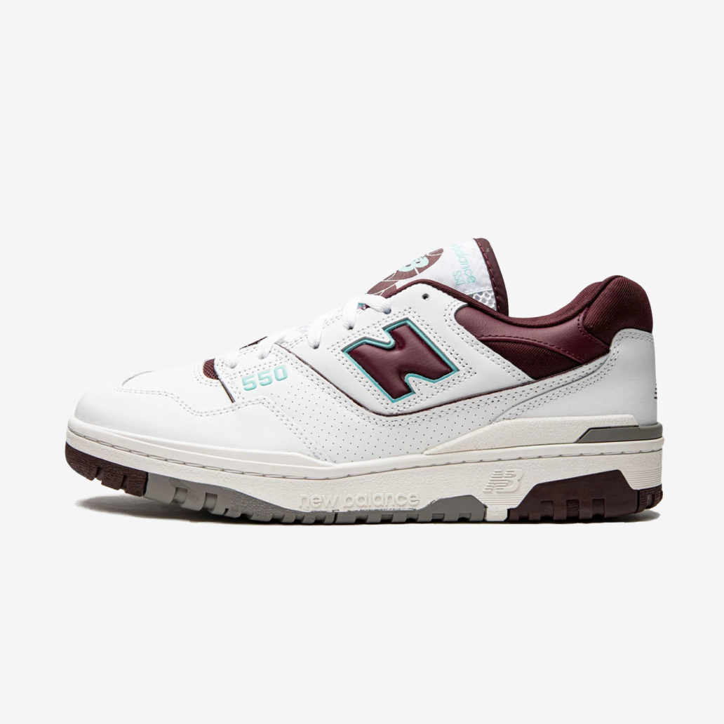 New Balance 550 Burgundy Cyan