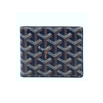 Goyard Dark Blue Goyardine Coated Canvas Victoire Wallet