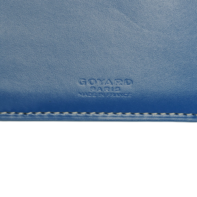 Goyard Blue Goyardine Coated Canvas Victoire Wallet