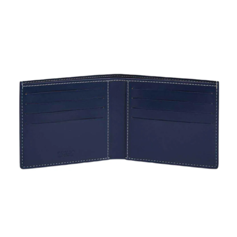 Goyard Dark Blue Goyardine Coated Canvas Victoire Wallet