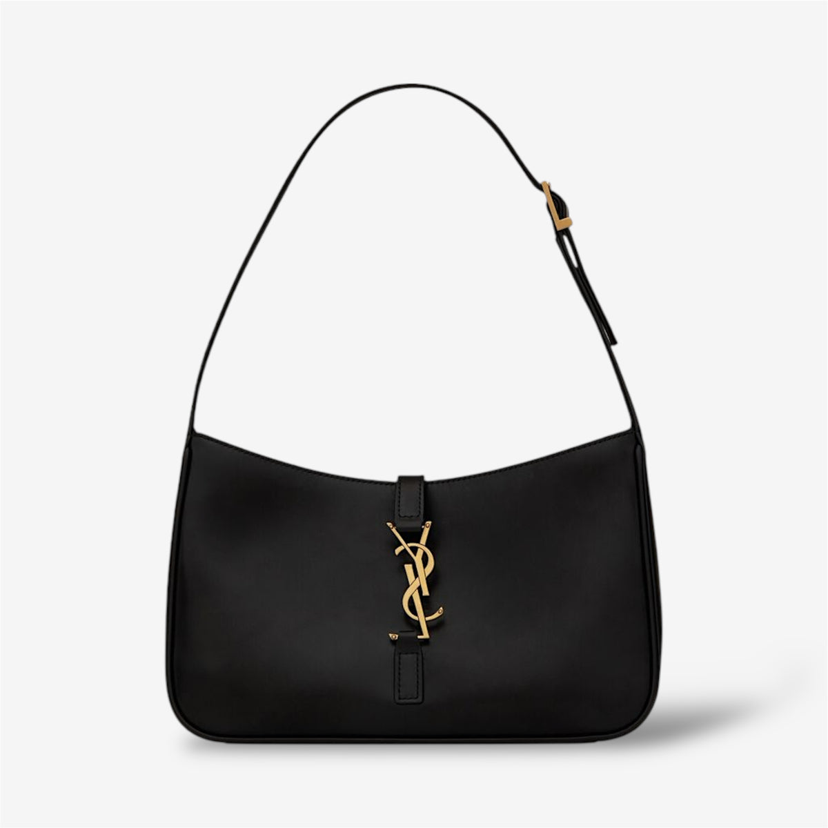 Hobo bag Saint Laurent Le 5 A 7 smooth leather black