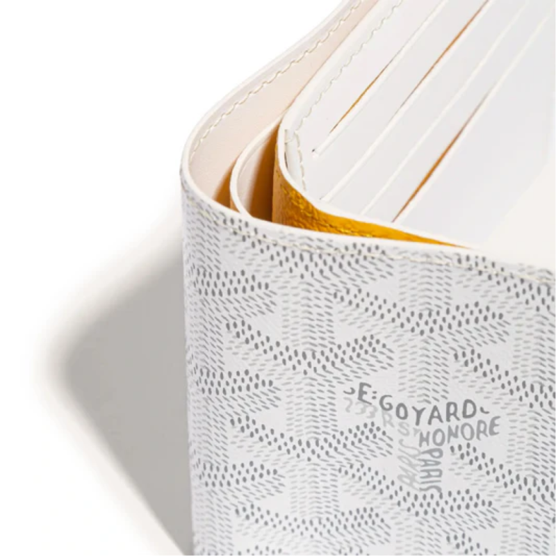 Goyard White Goyardine Coated Canvas Victoire Wallet