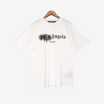 T-Shirt Palm Angels Spray Paint Print White & Black