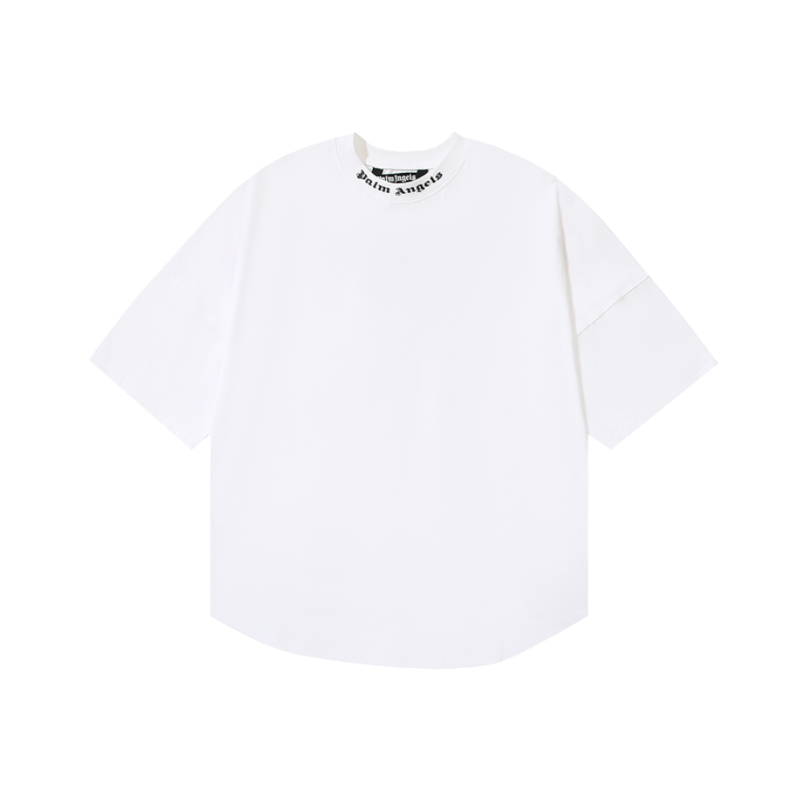 T-Shirt Palm Angels Oversize White & Pink