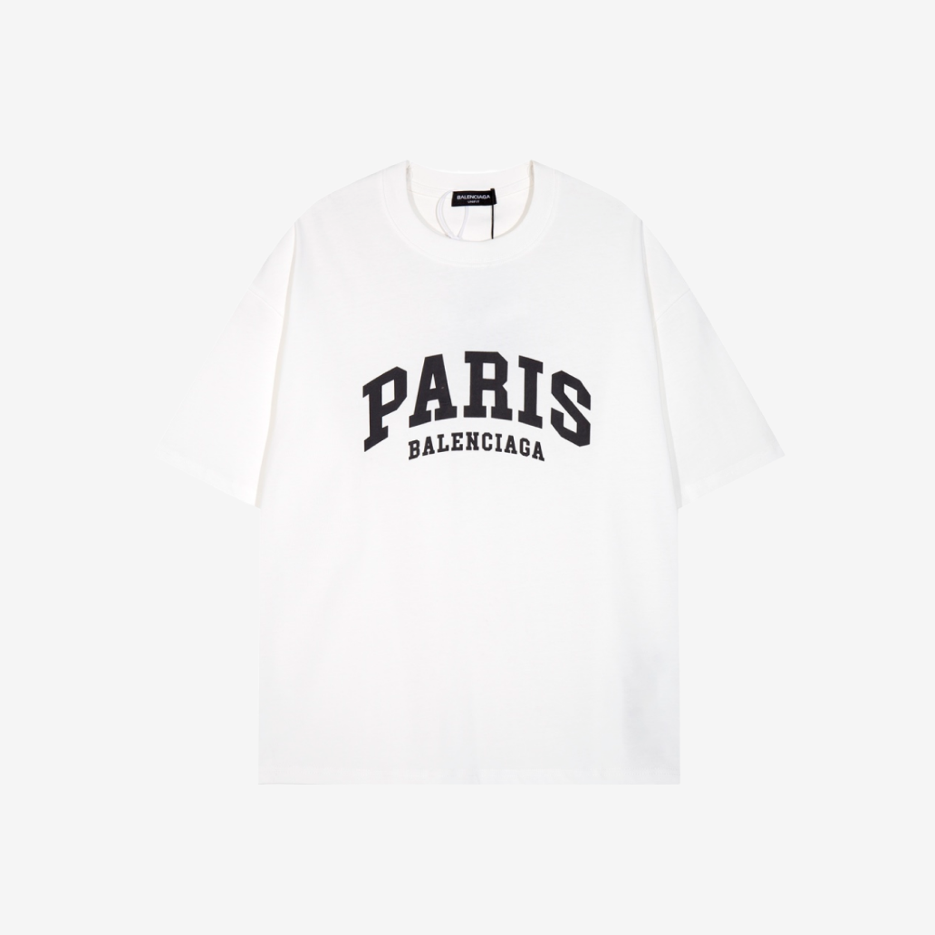 T-Shirt Balenciaga White Paris Logo