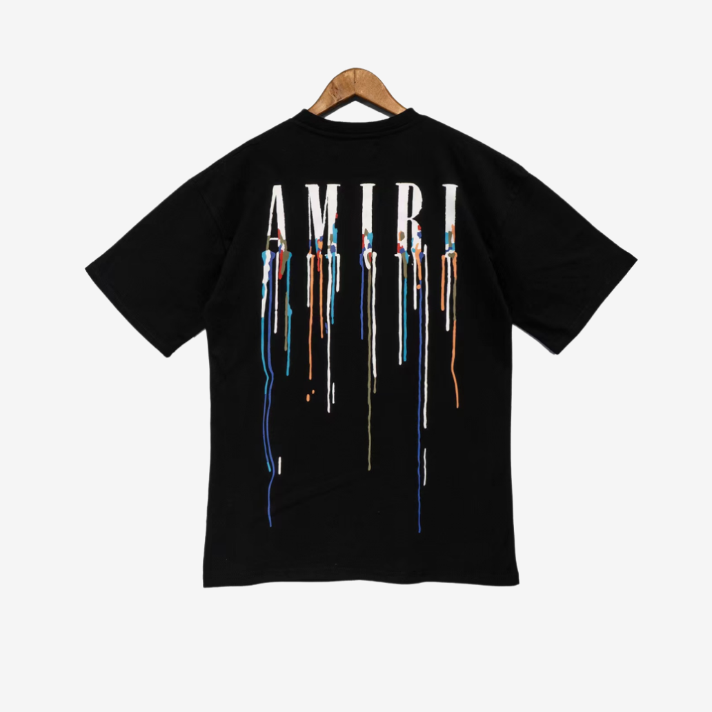 T-Shirt Amiri Black Paint Drip Core Logo
