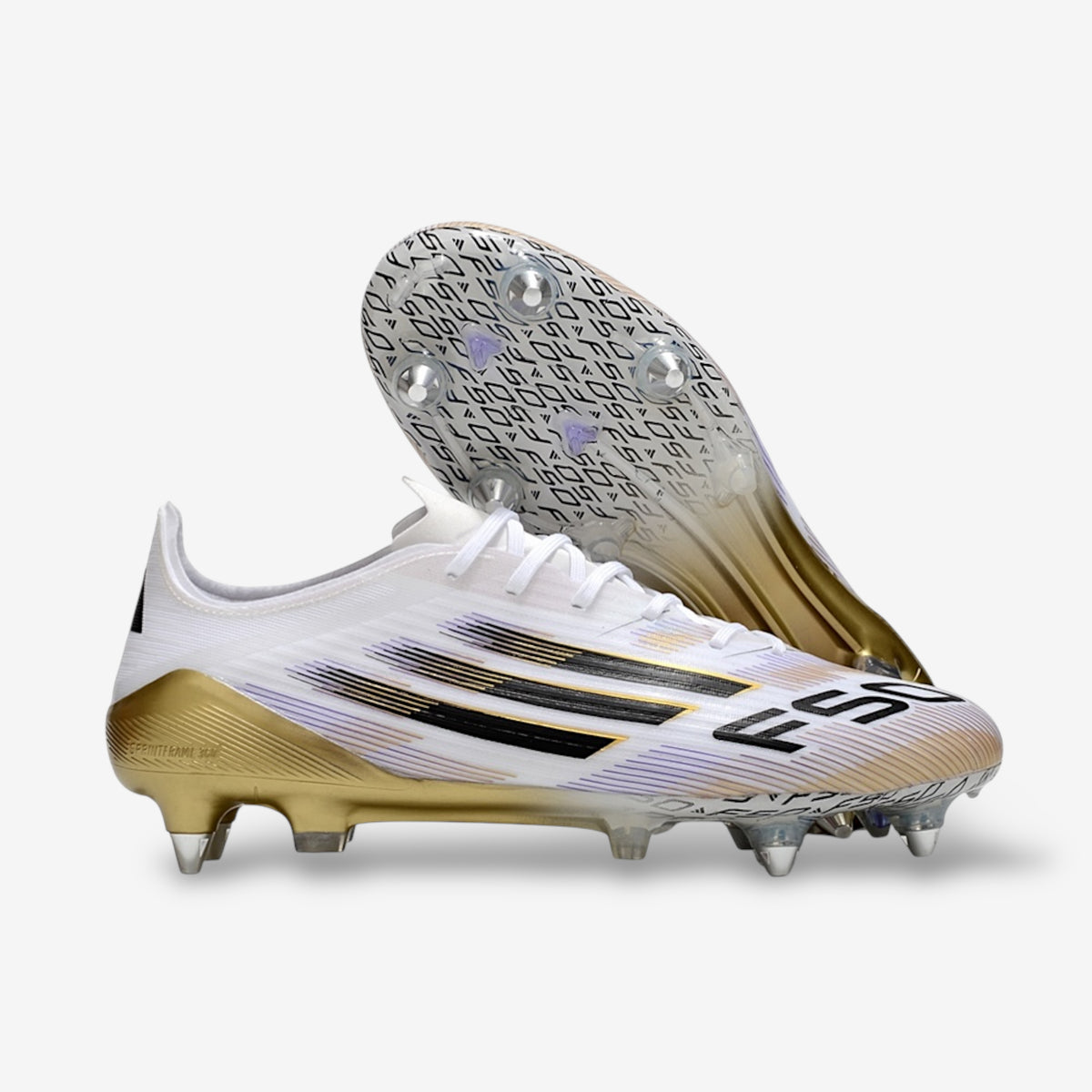 Adidas F50 Elite FG “White/Core Black/Gold Metallic”