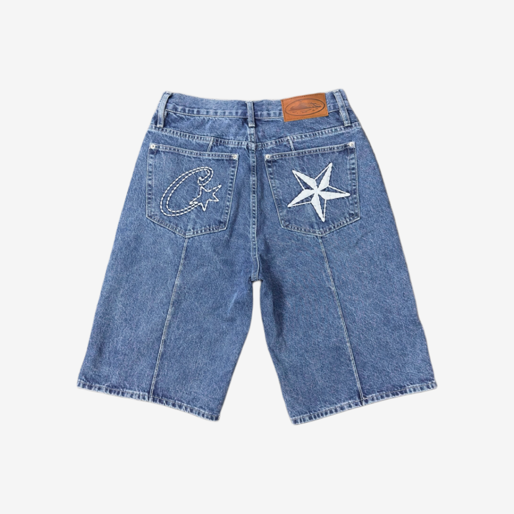 Corteiz C-Star Denim Shorts