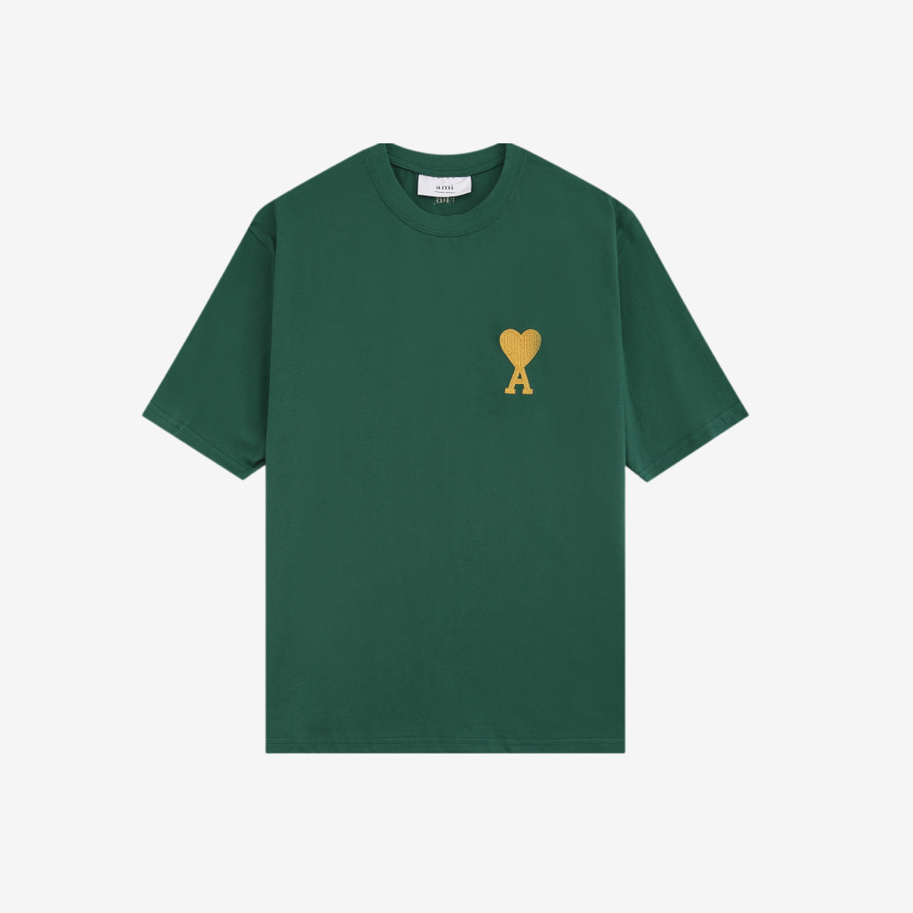 T-Shirt Ami Paris Green & Yellow Logo
