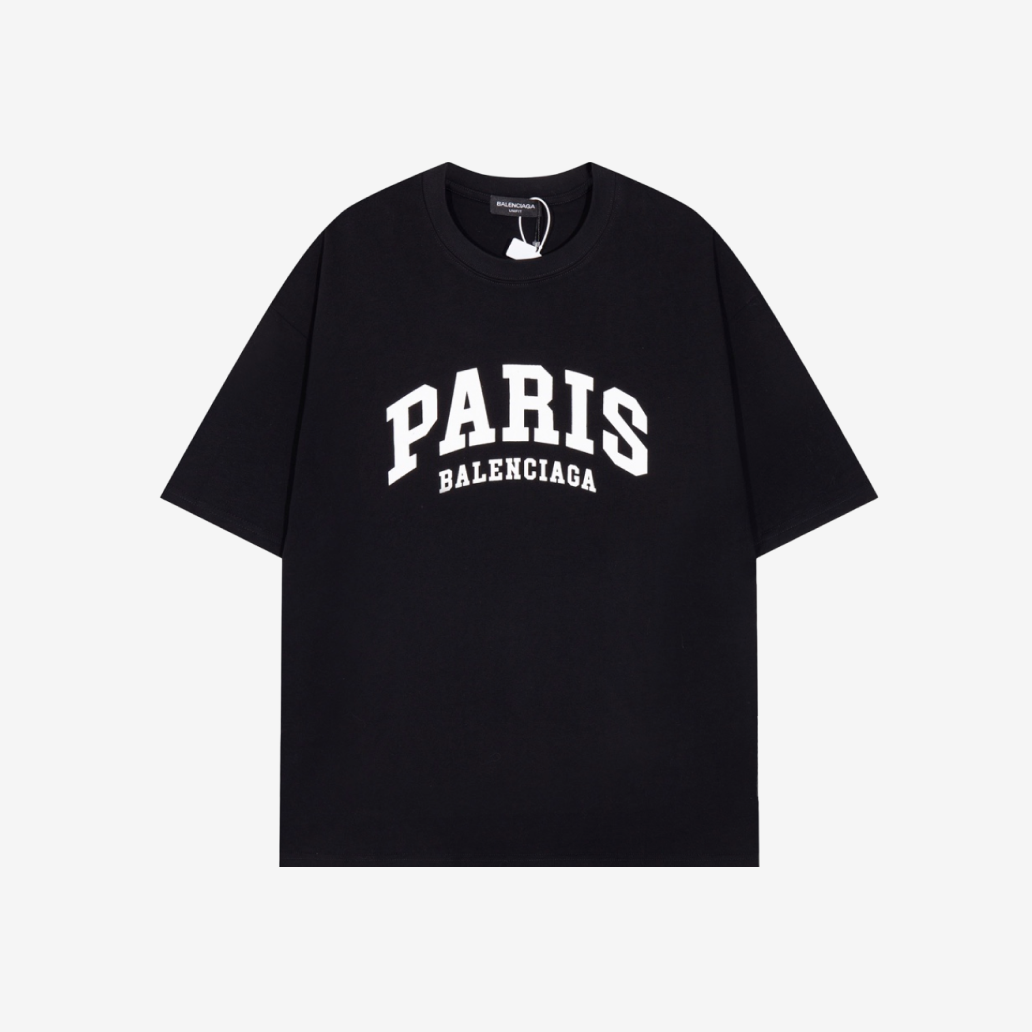 T-Shirt Balenciaga Black Paris Logo