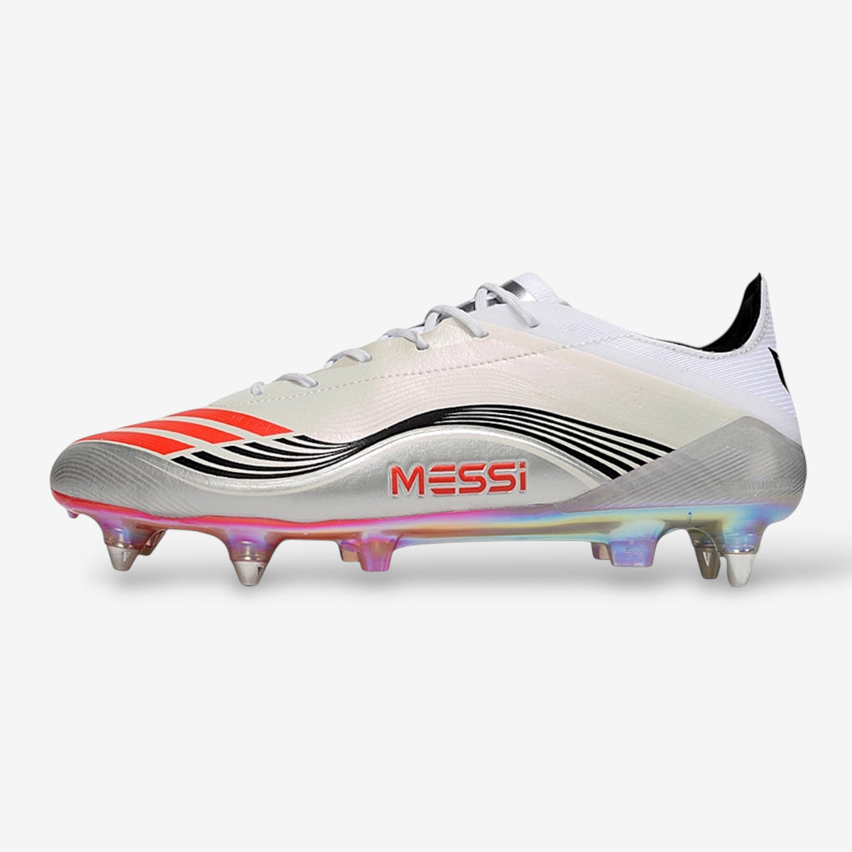 Adidas F50 Messi “Silver Metallic/Core Black/Solar Red”