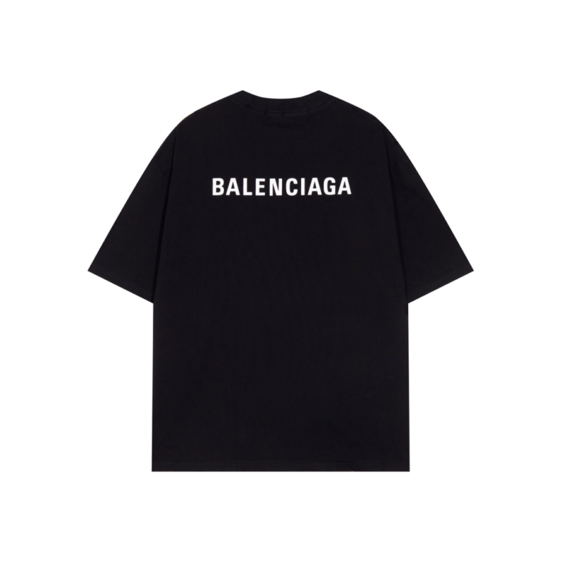T-Shirt Balenciaga Black Simple Logo