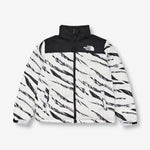 The North Face x KAWS Retro 1996 Nuptse Jacket – White with black abstract KAWS pattern