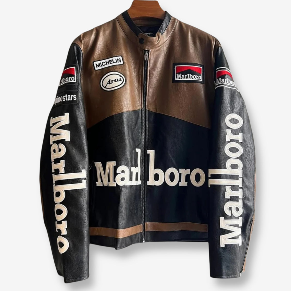 Marlboro Brown Black Racing Jacket