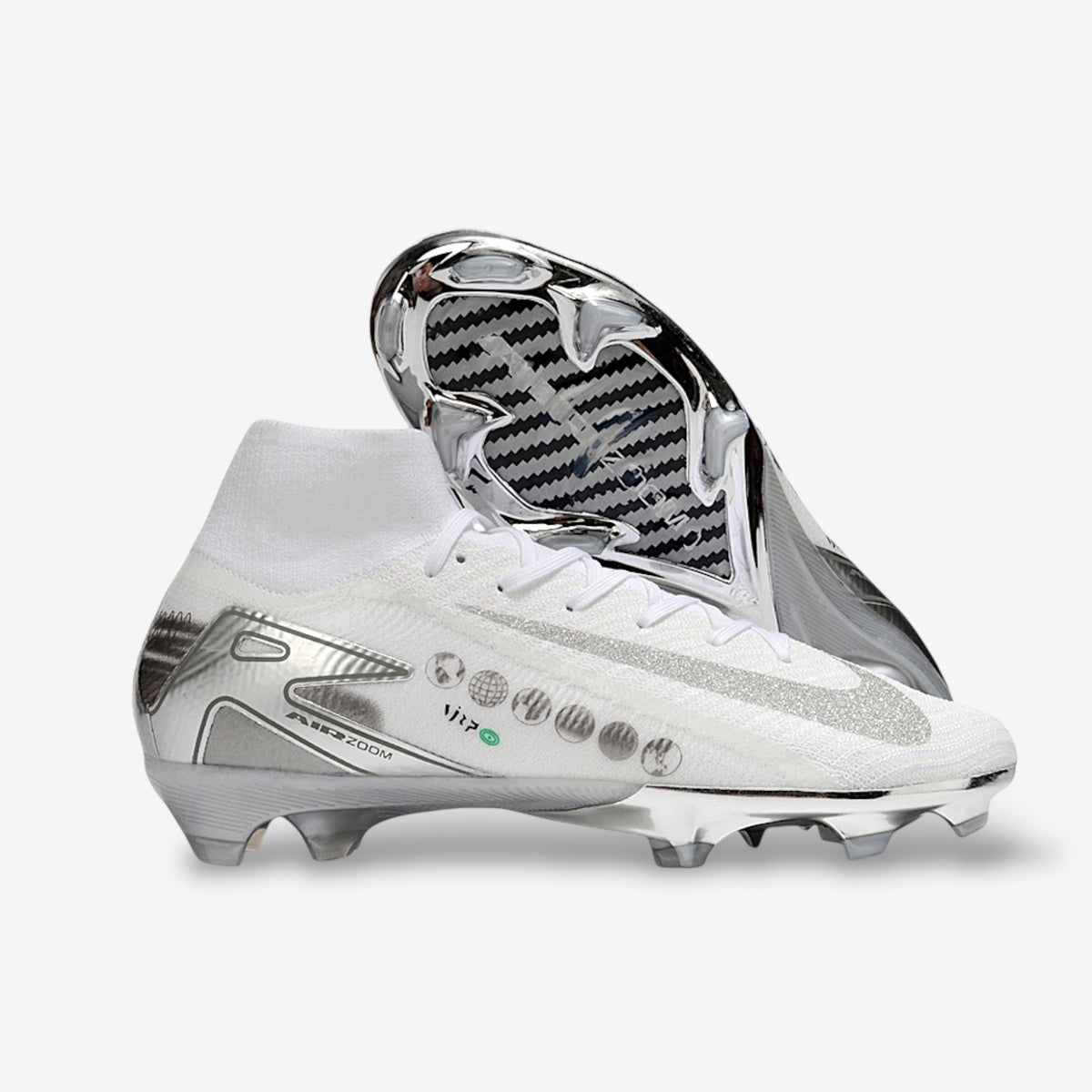 Nike Mercurial Superfly 10 Elite FG “Peak Ready” – White/Metallic Silver