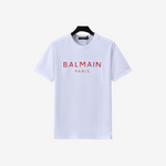 T-Shirt Balmain Paris White Red Logo