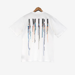 T-Shirt Amiri White Paint Drip Core Logo