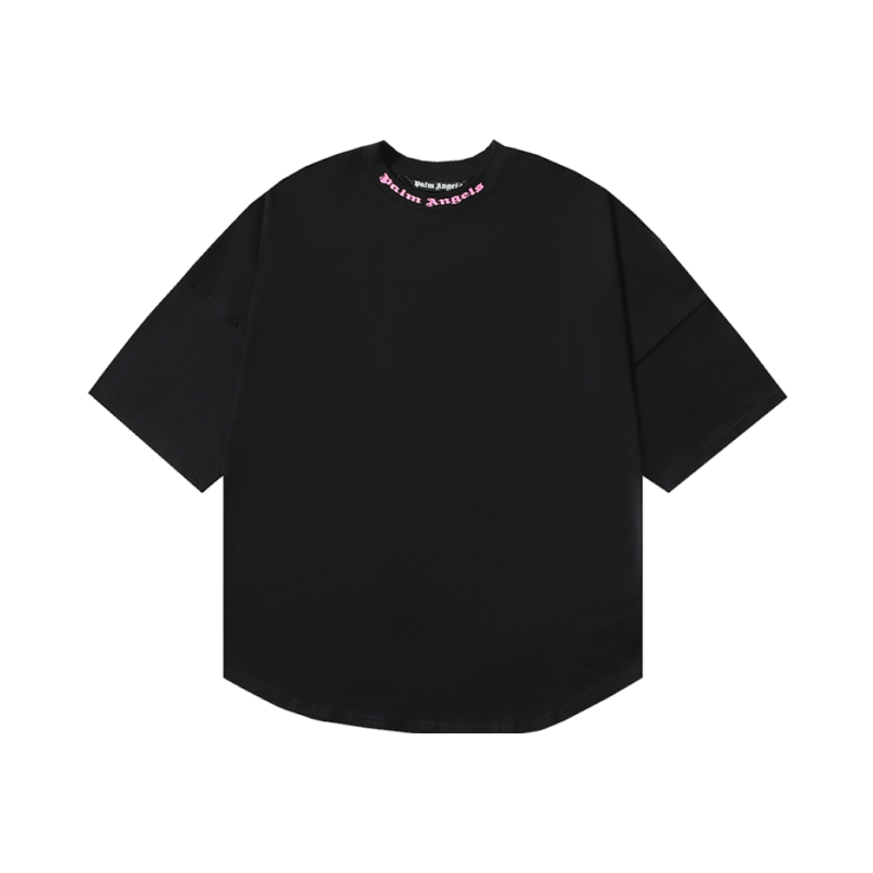 T-Shirt Palm Angels Oversize Black & Pink