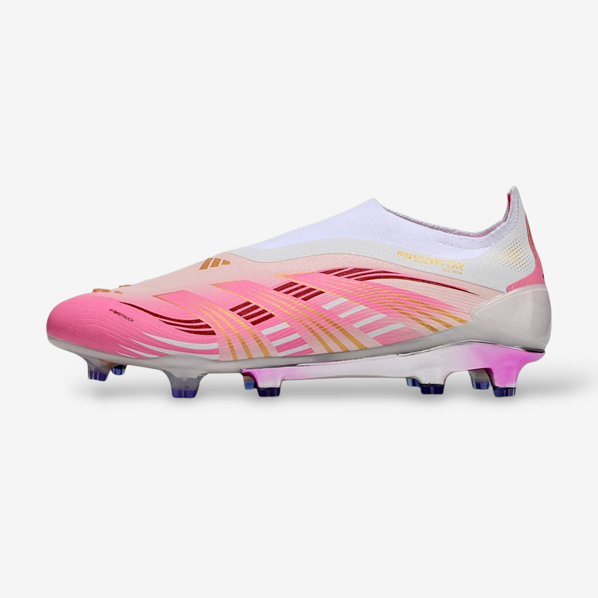 Adidas Predator Elite Laceless FG “Core White/Pink Fusion/Gold Metallic”