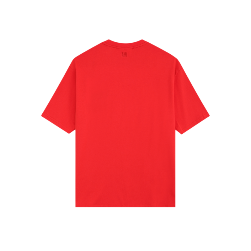 T-Shirt Ami Paris Red & Yellow Logo