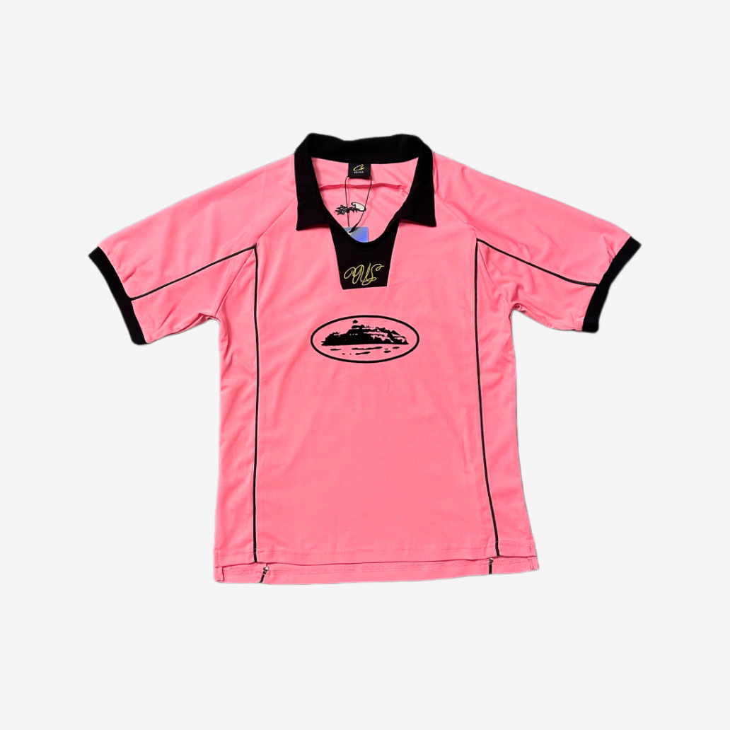 T-Shirt Corteiz Talismo Football Jersey Pink & Black
