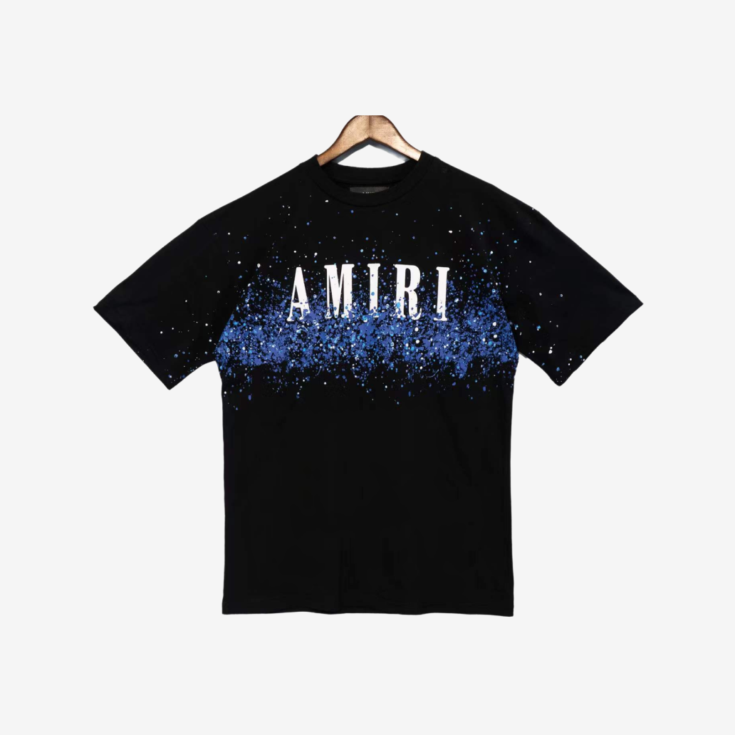 T-Shirt Amiri Black Splatter Drip Logo