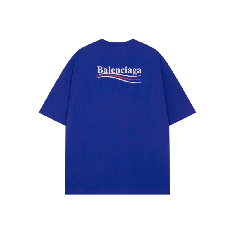 T-Shirt Balenciaga Blue Political Logo