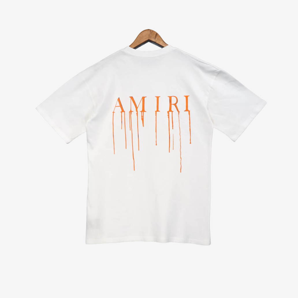 T-Shirt Amiri White Spray Paint Logo