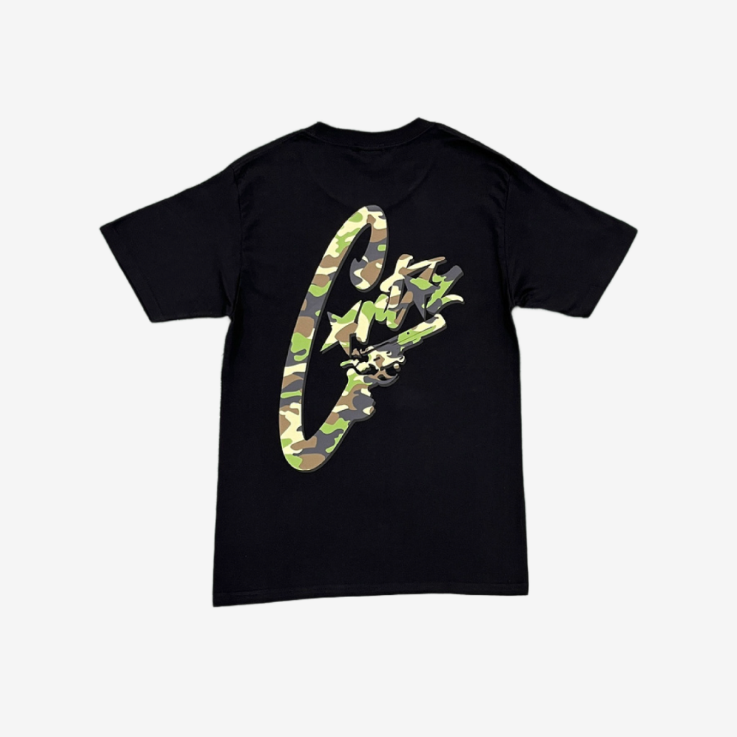 T-Shirt Corteiz Camo Gunslinger Black