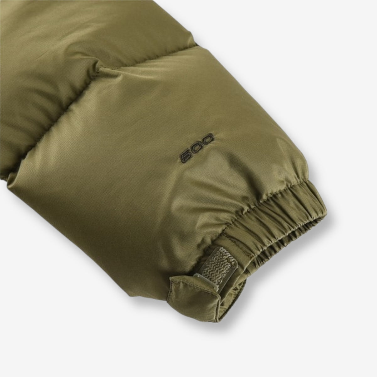 The North Face 1996 Retro Nuptse Jacket – Olive green with dark olive upper panel.