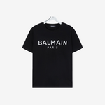 T-Shirt Balmain Paris Black White Logo