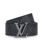 Louis Vuitton Monogram Eclipse Canvas Initials 40mm Matte Black Belt