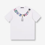 Louis Vuitton “Multicolor Letters Necklace” White