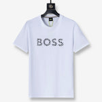 Hugo Boss White Logo Pattern T-Shirt