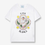 Casablanca Tennis Player Graphic White T-Shirt