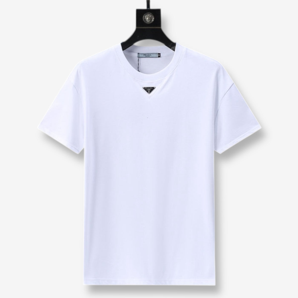 Prada Triangle Logo White T-Shirt