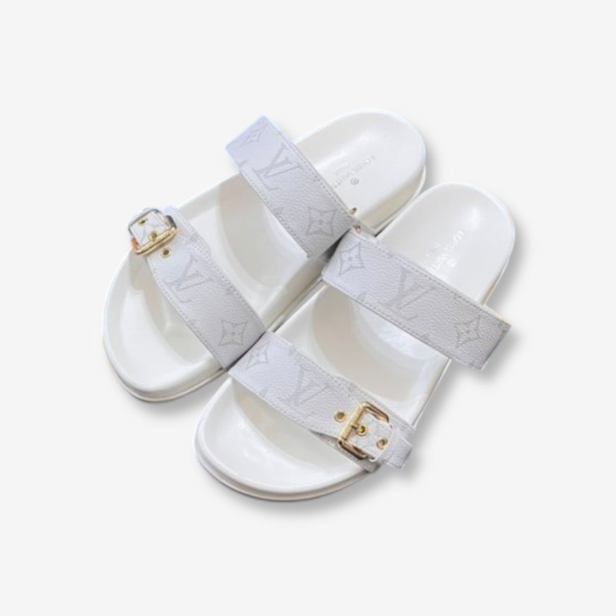 Louis Vuitton Waterfront Mule Double Strap “White Monogram Canvas”