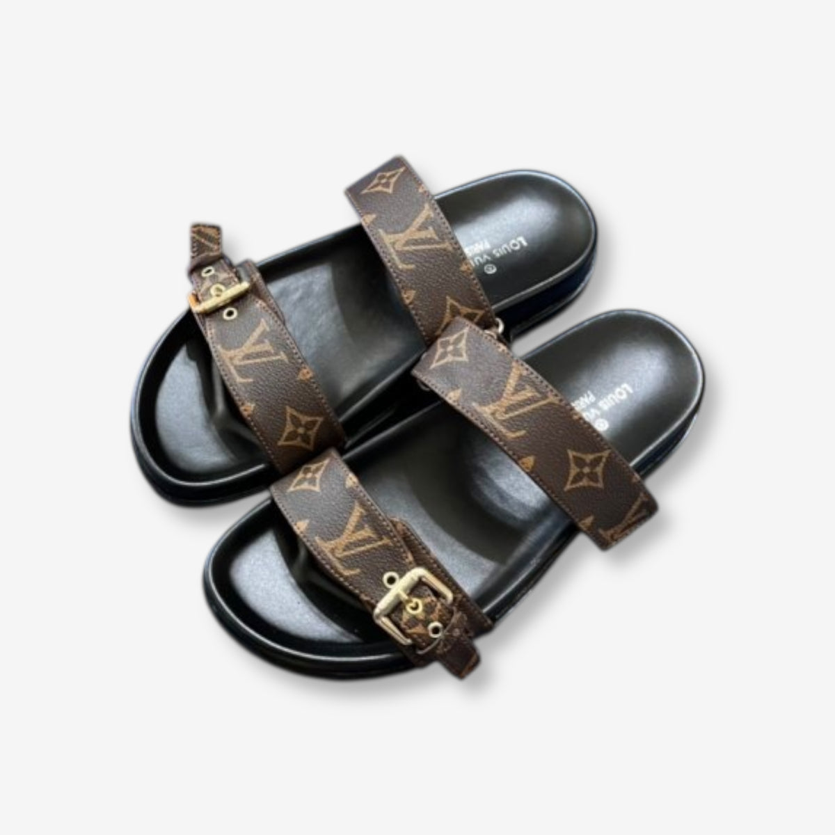 Louis Vuitton Waterfront Mule Double Strap “Brown Monogram Canvas”