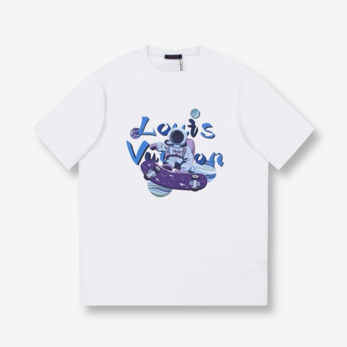 Louis Vuitton Astronaut Skateboard White T-Shirt