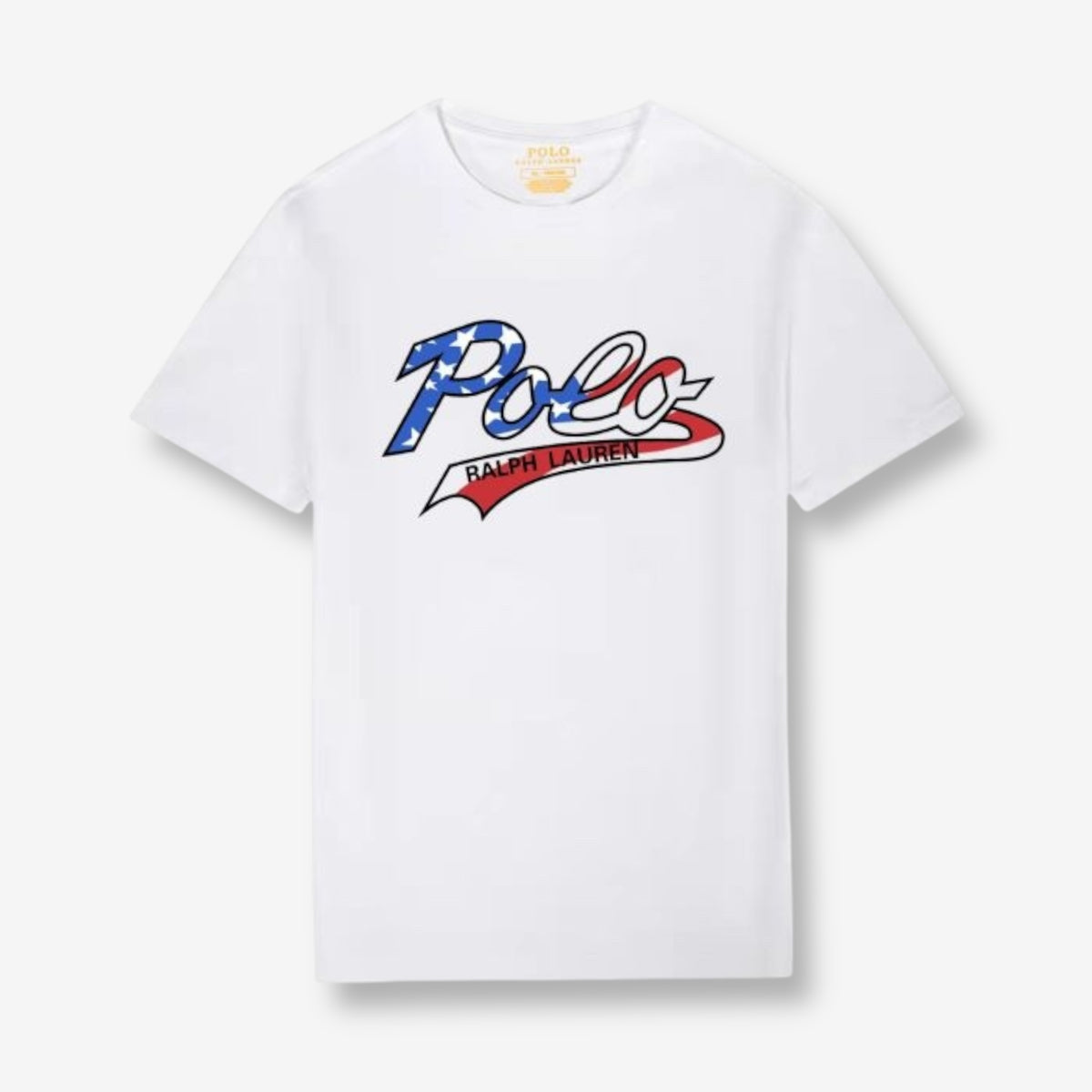 Polo Ralph Lauren USA Flag Logo White T-Shirt