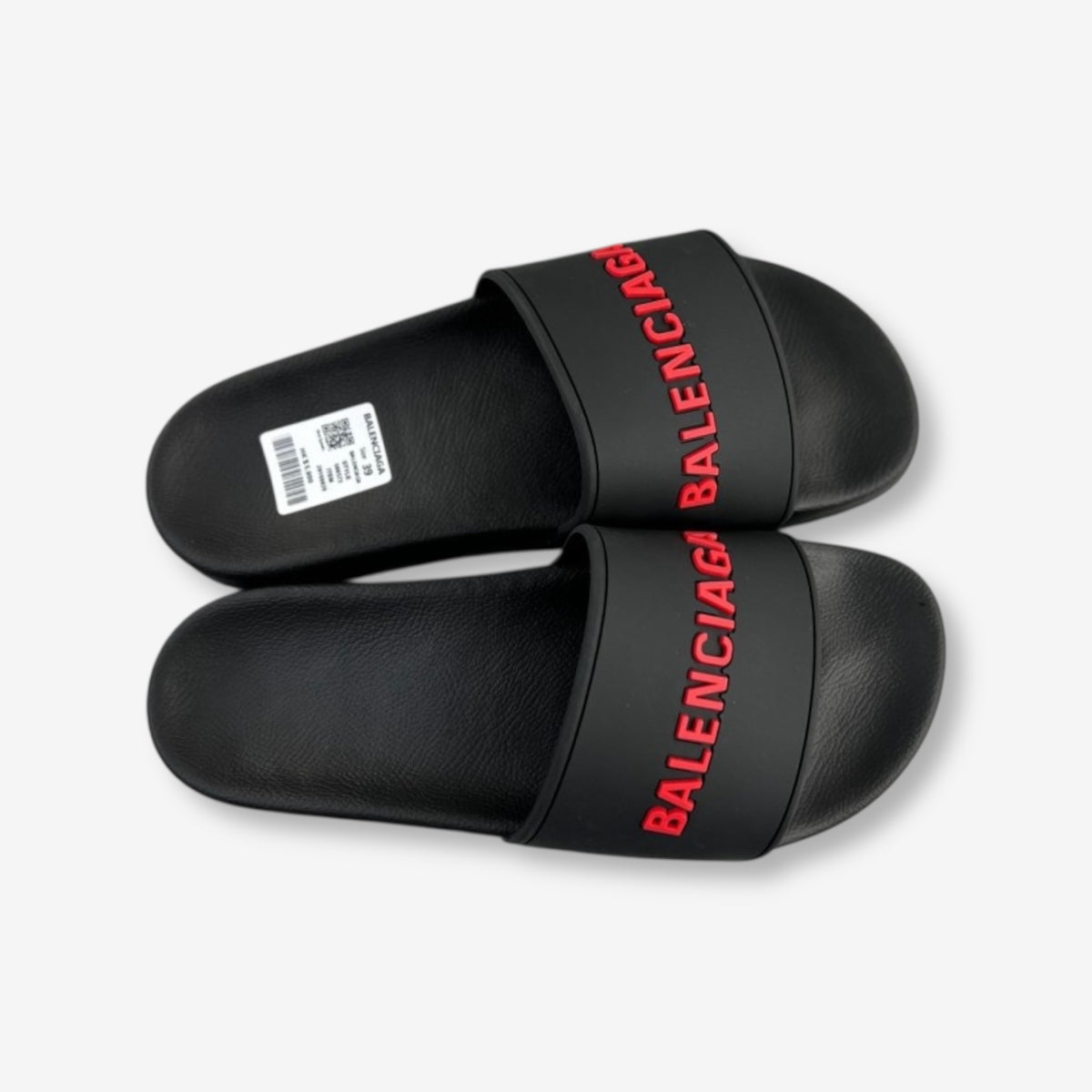 Balenciaga Pool Slide “Black Rubber with Red Logo”