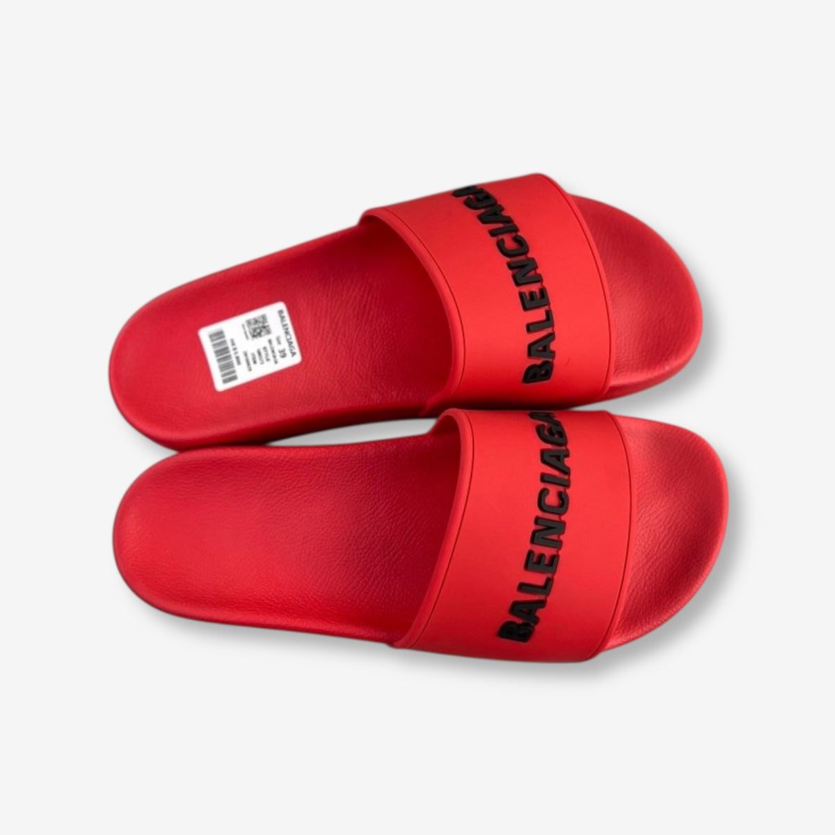 Balenciaga Pool Slide “Red Rubber with Black Logo”