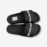 Balenciaga Slide Sandals “Black/White Logo”