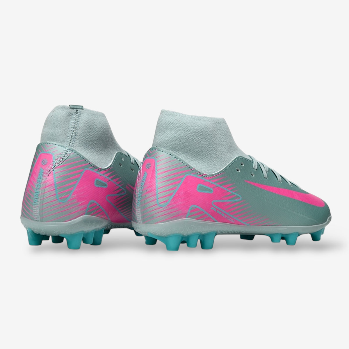 Nike Mercurial Superfly 9 Academy TF “Peak Ready” – Light Silver/Pink Blast/Blue Lightning