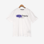 T-Shirt Palm Angels Spray Paint Print White & Purple