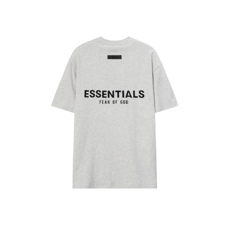 T-Shirt Essentials Fear Of God Light Grey Logo Tee